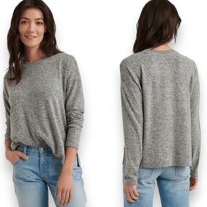 #31 Lucky Brand Womens Long Sleeves Cozy Crewneck Sweatshirt Top Heather Grey XL